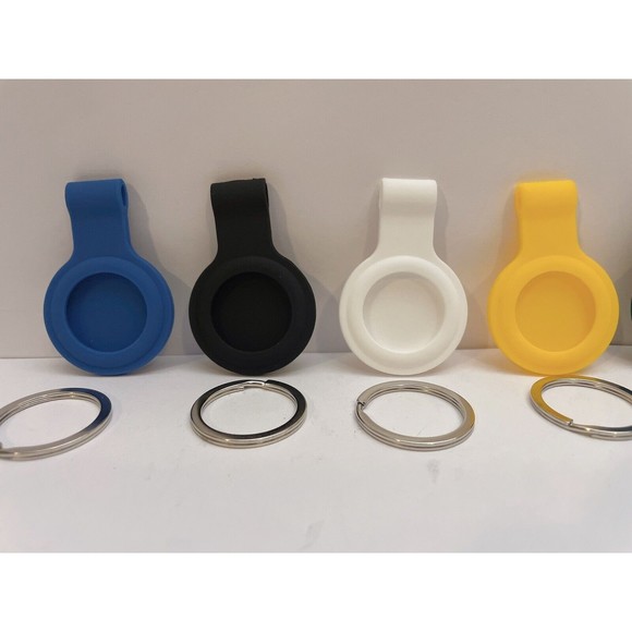 Apple AirTag Silicone Holder Keyring Carry Case Keychain Air Tag Accessories - Picture 2 of 4